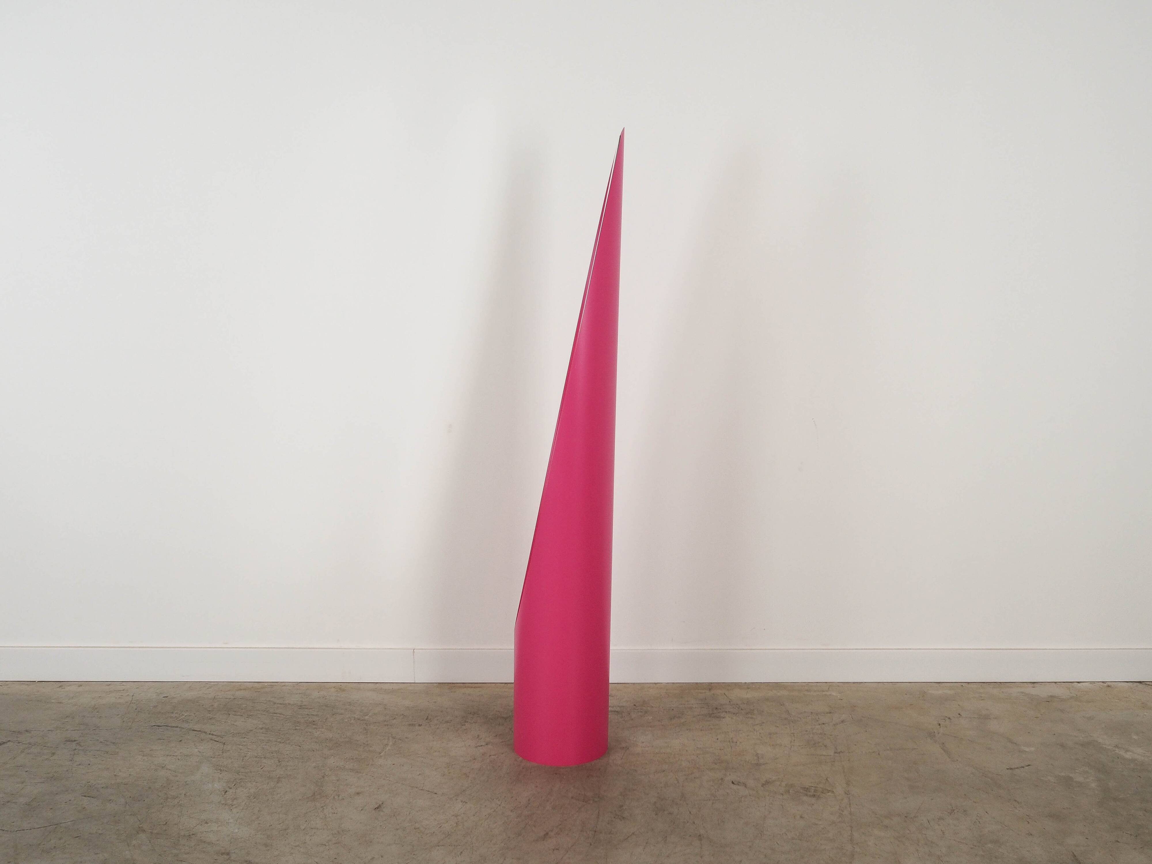 Lipstick mirror, pink, Italian design, 1970s, designer: Rodolfo Bonetto