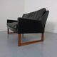 Mid-Century Rosewood & Leather 2-Seater Sofa by Rudolf Glatzel for Kill International, 1960s