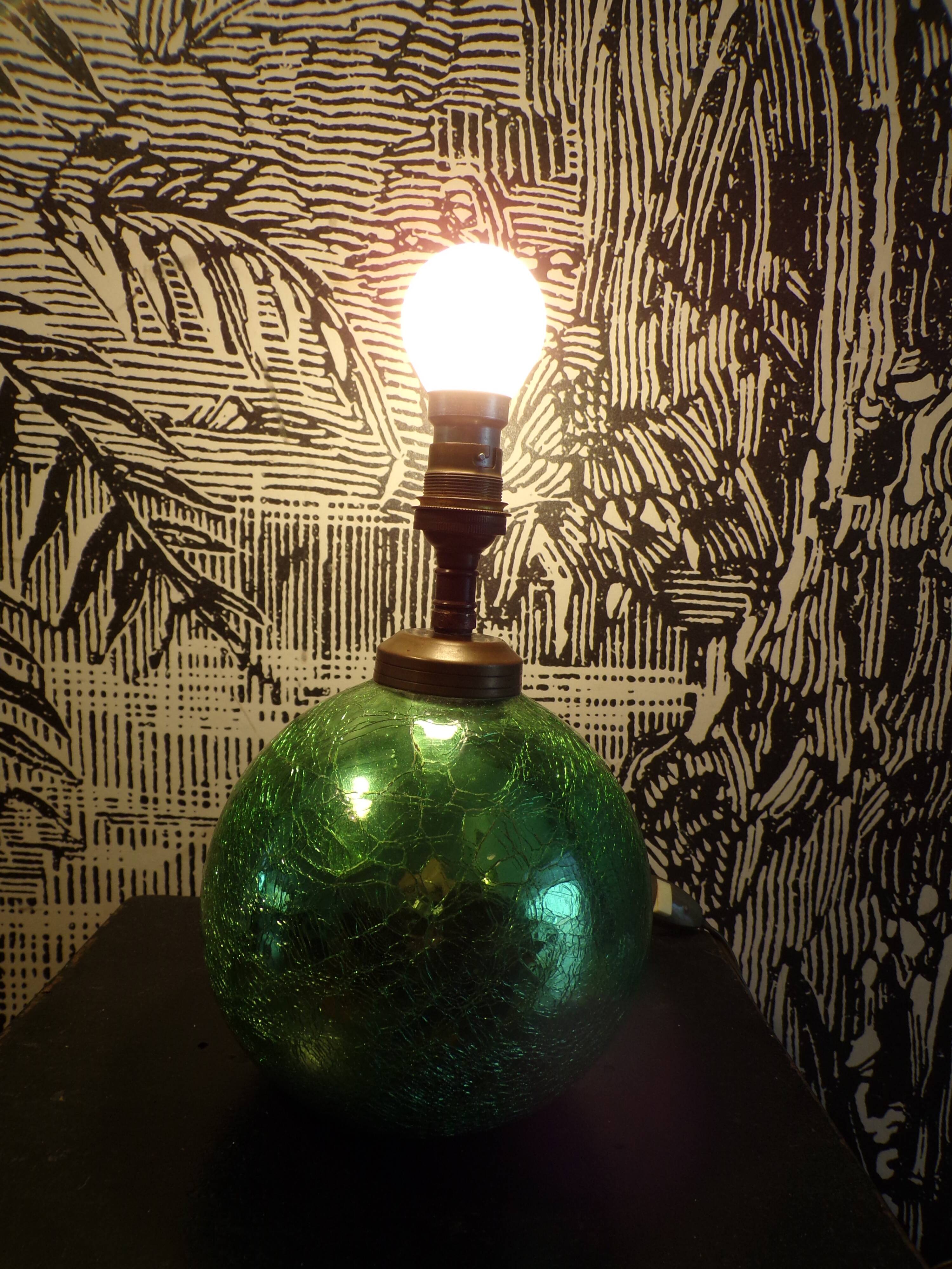 1930s glass ball lamp