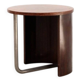 Table d'appoint en acier tubulaire Art Déco moderniste français, vers 1930