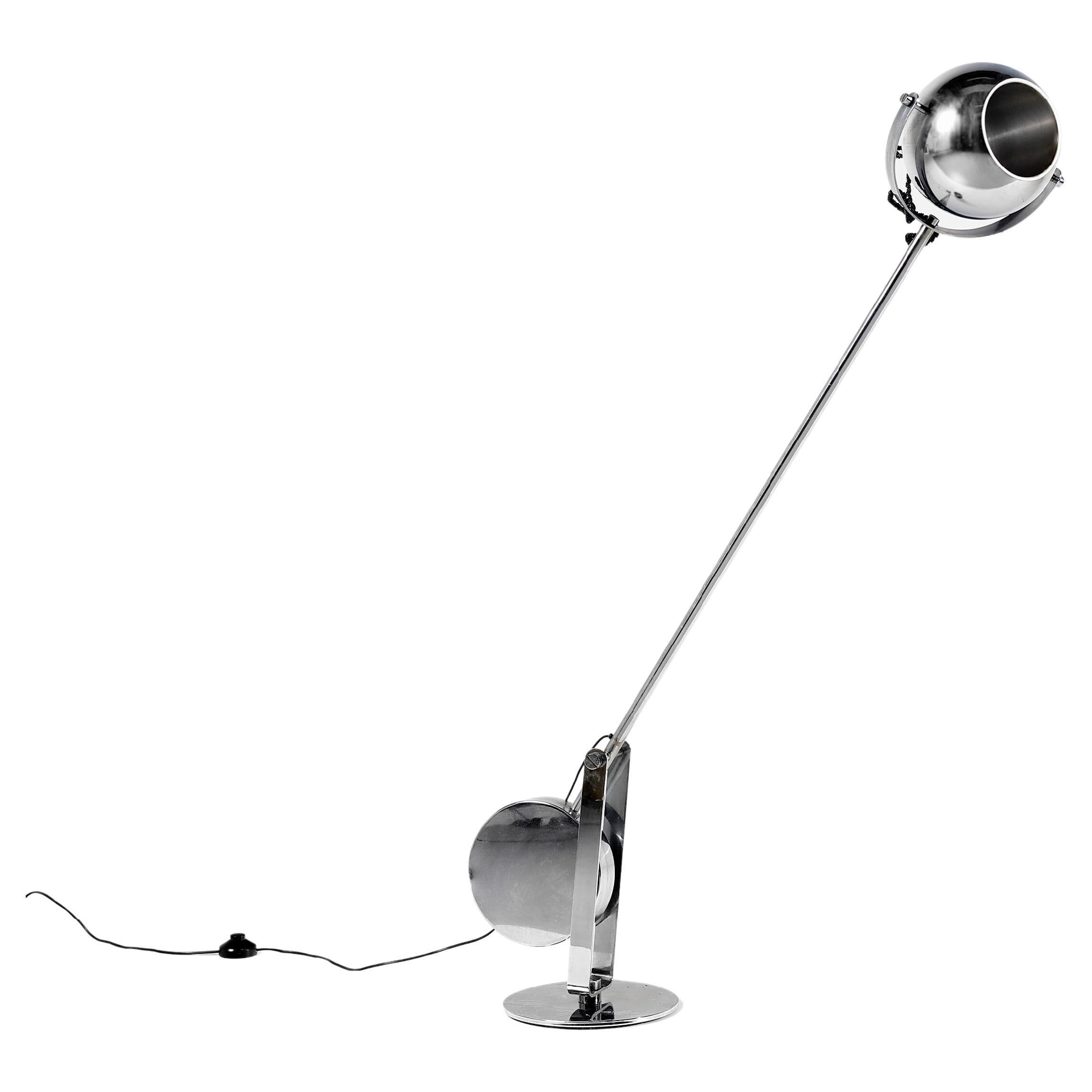 Lampe chromée surdimensionnée avec contrepoids Anonymous Italia, 1970