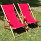 Pair of Chilean women/vintage deckchairs