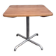 Square bistro table with metal legs