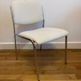 Vintage chair in curly wool