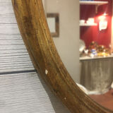 Golden oval mirror 26x32cm