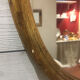 Golden oval mirror 26x32cm
