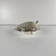 Vintage metal butter dish "Oyster" with glass insert, 1970.