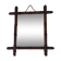 Wooden mirror frame imitation bamboo 49 x 42 cm