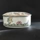 Vintage Chinese Porcelain Trinket Box H.F.P. Macau Famille Rose 1970s