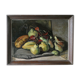 Oil on panel, still life with fruit, signed, 1930s