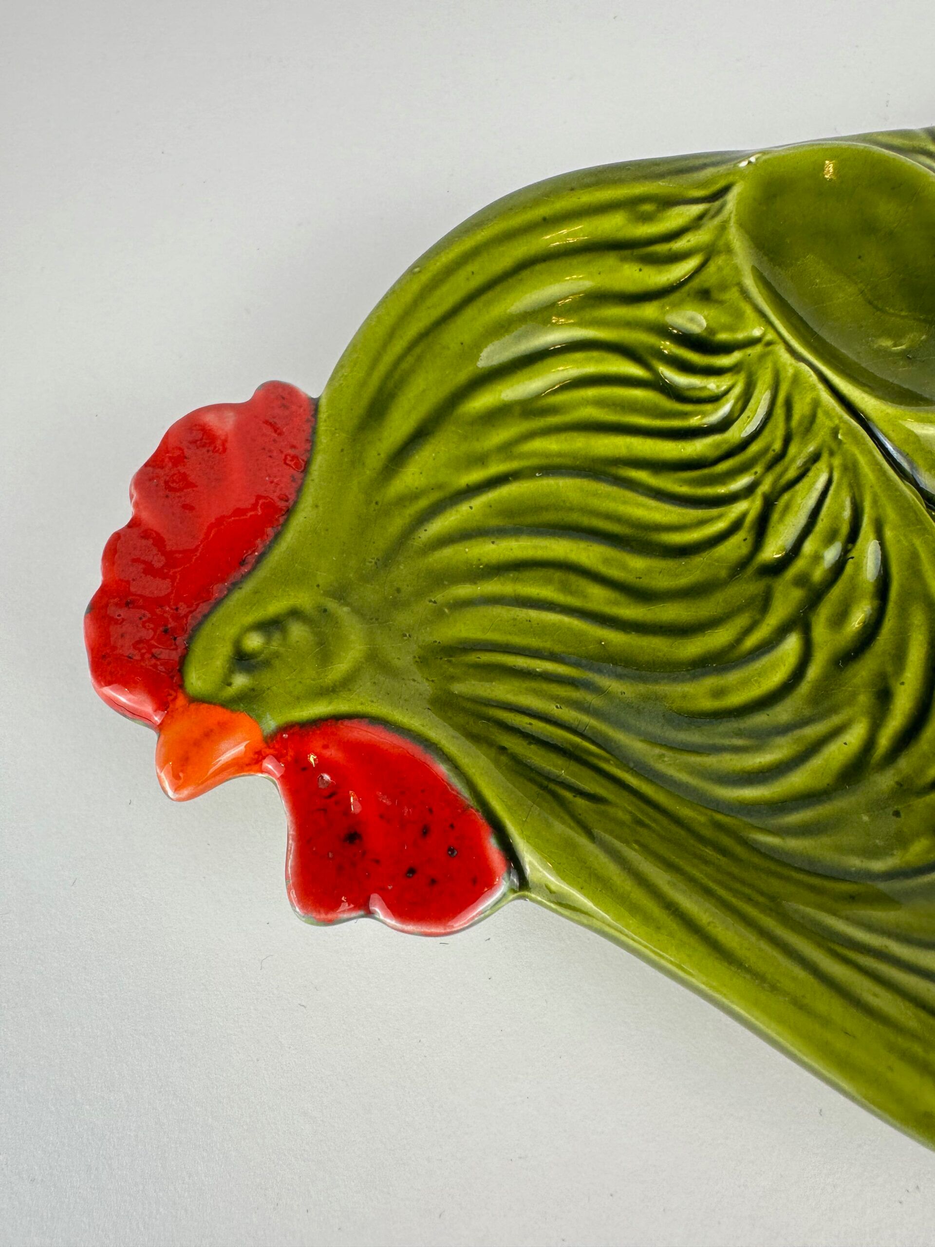 Vintage majolica serving dish – eggs