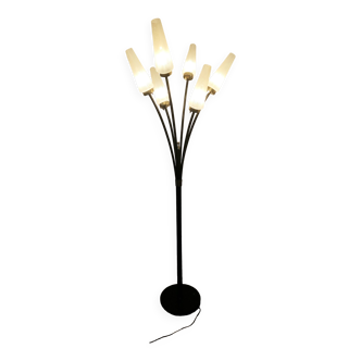 Vintage Floor Lamp • 6 Lights (very rare) • Maison Lunel • France • 1950