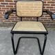 Cesca chair B64 with armrests by Marcel Breuer Design in black