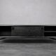 Vintage Mid-Century Scandinavian Modern Dark Oak Sideboard & Wooden Handles