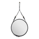 Adnet leather mirror GUBI black D 70cm in perfect condition.