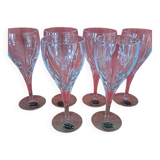 6 crystal glasses from Lorraine in the original box.