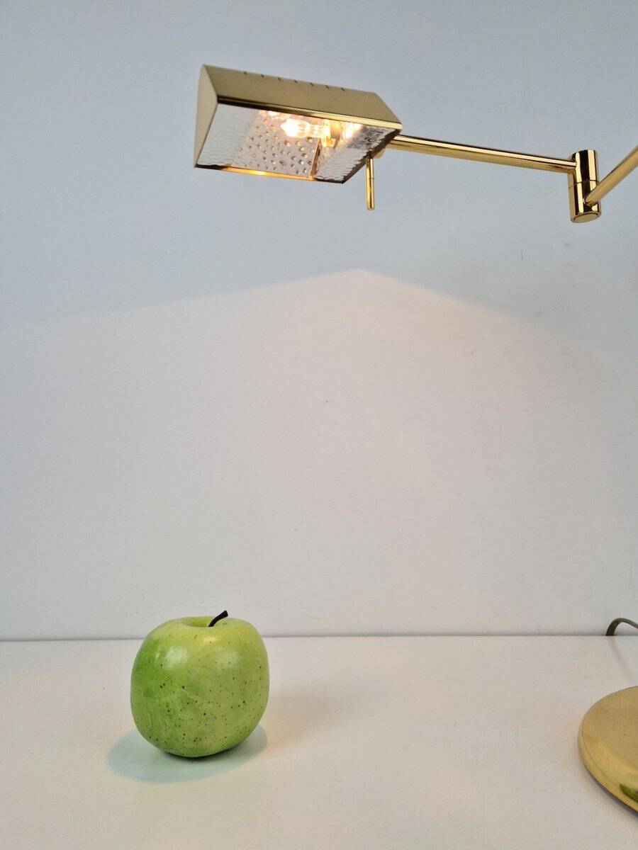 Regency Brass Adjustable Table Lamp from Egoluce, 1970s