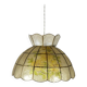 Capiz shell pendant light with flowers
