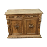 Buffet en chêne éclairci rustique Henri II