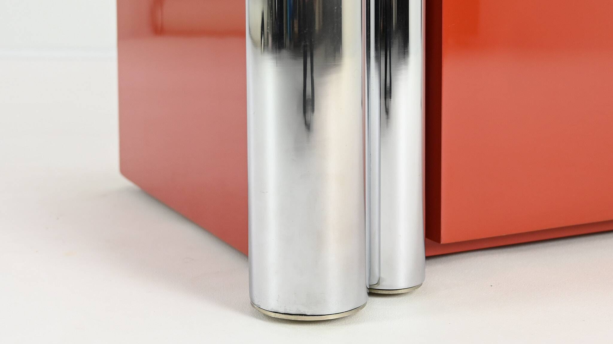 Antonello Mosca, Buffet For Cinova, Lacquer And Chrome, Italy C.1969