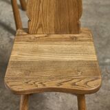 6 solid oak chairs