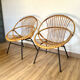 Rattan armchairs