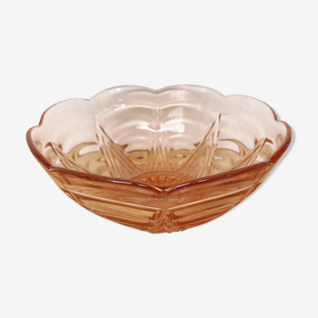 Small pink glass bowl