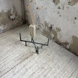 60s glass coffee table