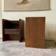 2 Scandinavian bedside tables in dark wood