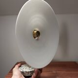 White opaline and terrazzo wall light