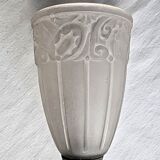 Pair of Art Deco pressed glass wall sconces