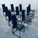 Postmodern architectural dining chairs, Italy, 1980s, set of 10