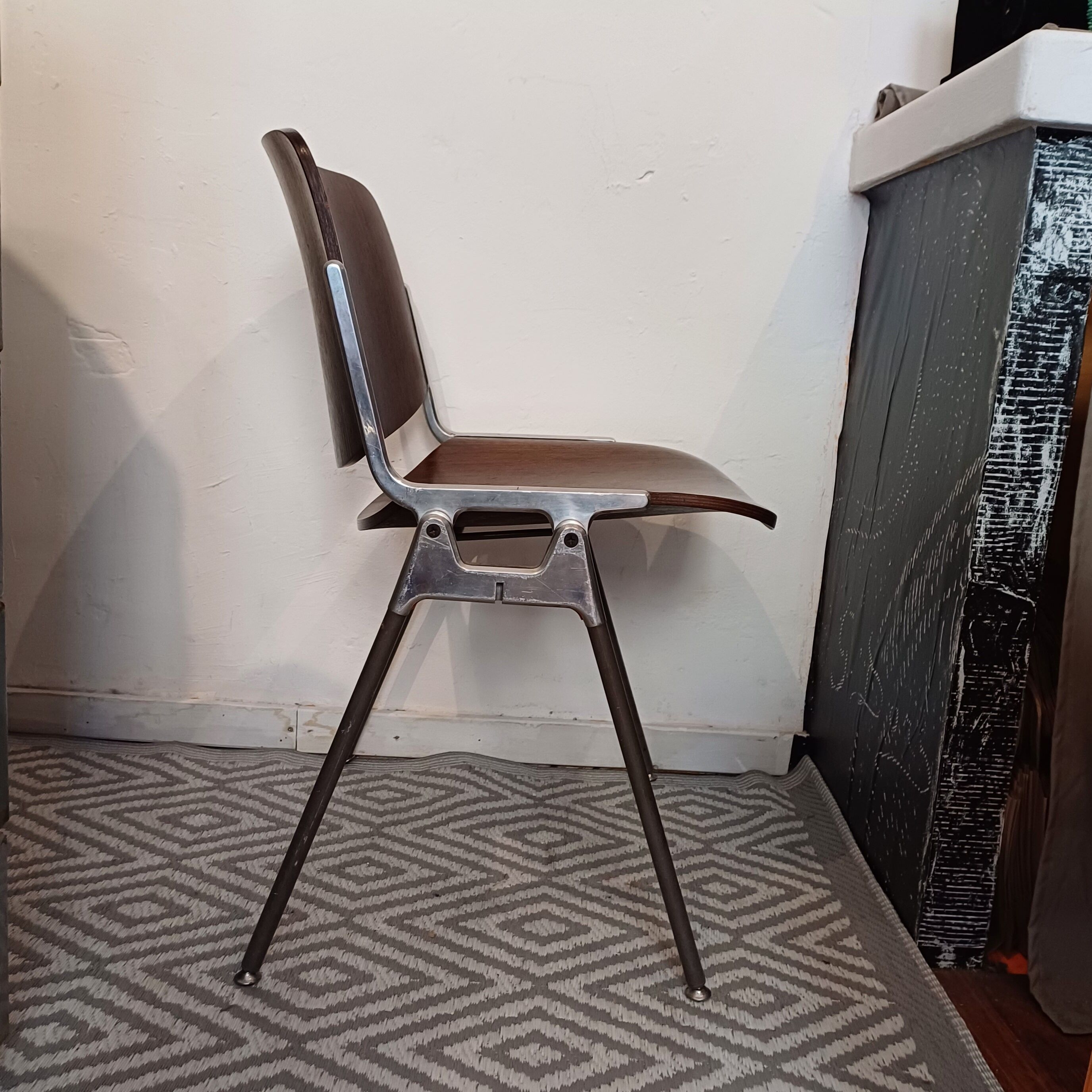 Set of 2 office chairs DSC 106 design Piretti for Castelli, 1965