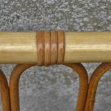 70s rattan telephone bench