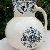 Large iron earthenware pitcher jug HB Brienne