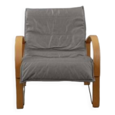Fauteuil en Cuir par Tord Björklund pour Ikea, 1980s