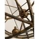 Contemporary Gold-Leaf and Clay Sphere Chandelier