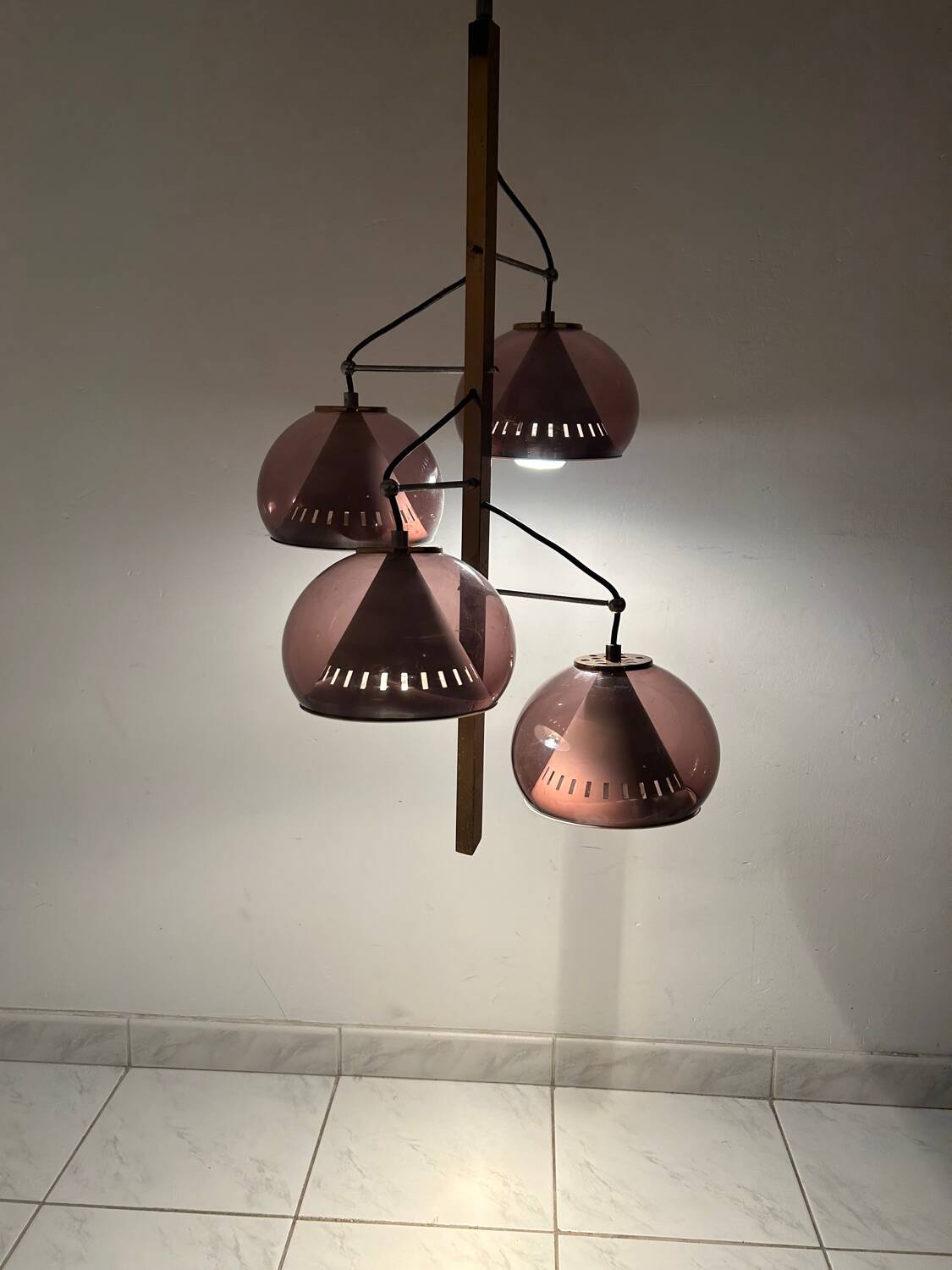 Lustre italien vintage Lamter Milano