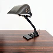 Articulated desk lamp ERPE — Black metal and Bakelite, Belgium, 1930s-40s