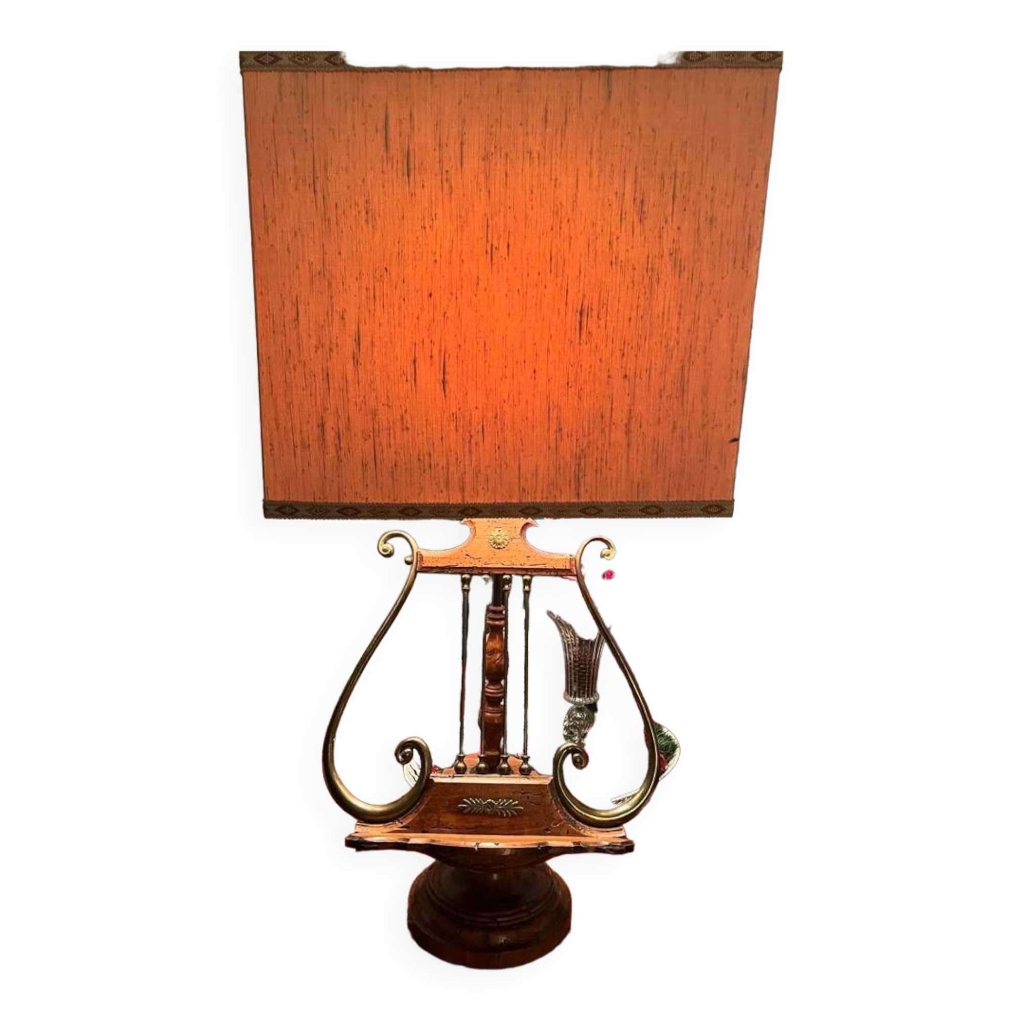 Antique lamp lectern in the shape of a harp - Louis XIV style
