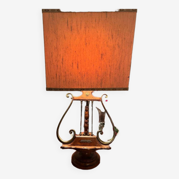 Lutrin lampe ancienne en forme de harpe - Style Louis XIV