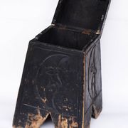 Antique Mystical Moon Stool / Step Stool / Secret Storage Box, circa 1900