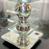 Art Deco Lamp with Glass Plates - Mirror - Globe - Vintage Lighting