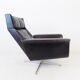 Fauteuil Kaufeld Siesta 62 en cuir noir par Jacques Brule