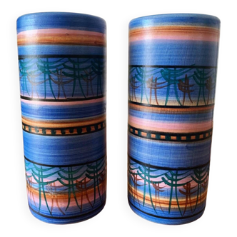Vases rouleaux par Michel Gorgeon pour Vallauris