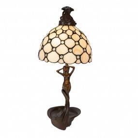 Tiffany table lamp 28x20x41 cm beige glass Tiffany desk lamp