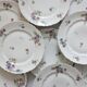 10 assiettes plates vintage fleuries en porcelaine Haviland