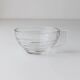 4 tasses en verre transparent avec soucoupes et embossage strié – Art Déco Italie années 1960, ensemble de vaisselle à thé élégant
