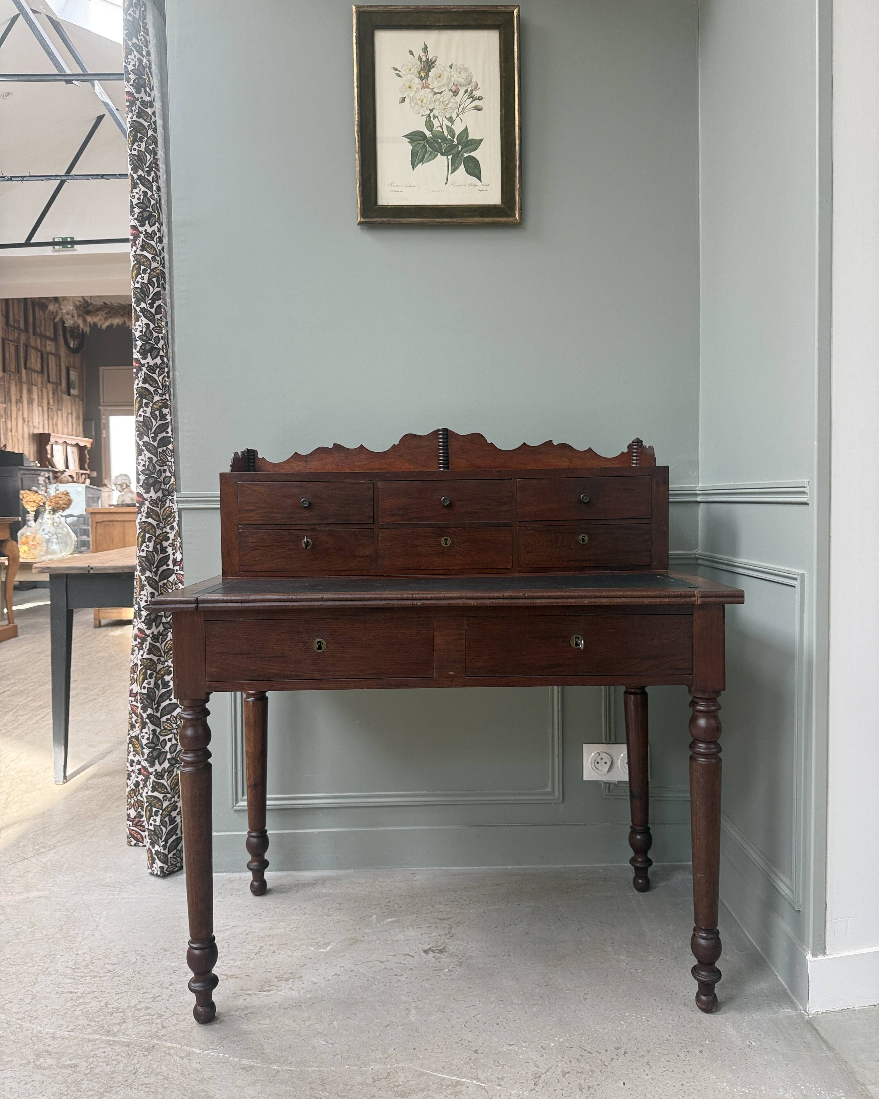 Antique mahogany graduated desk