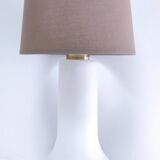 Opaline lamp base frieze stylized flowers 70s